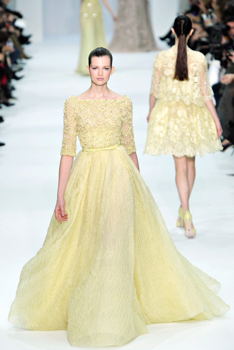 Pastelové svadobné šaty Elie Saab