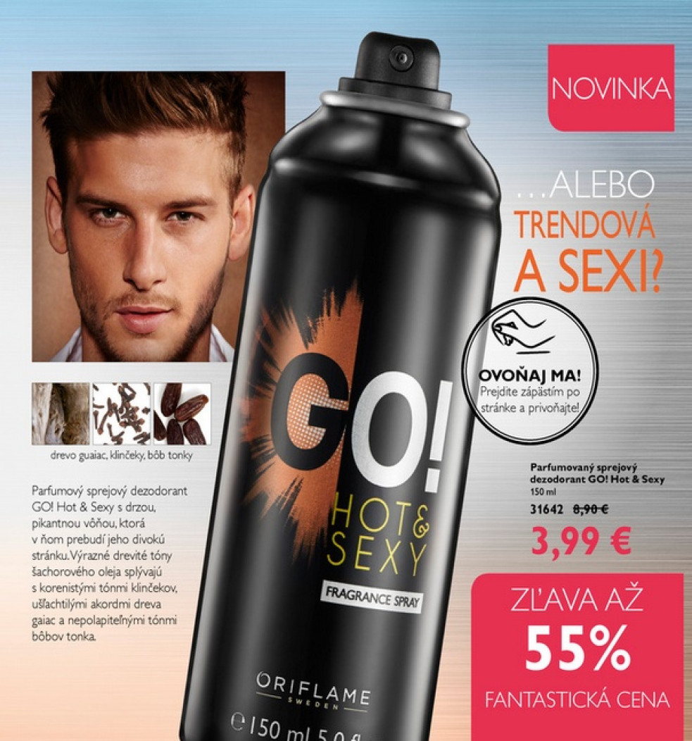 Parfumovaný sprejový dezodorant GO! Hot& Sexy