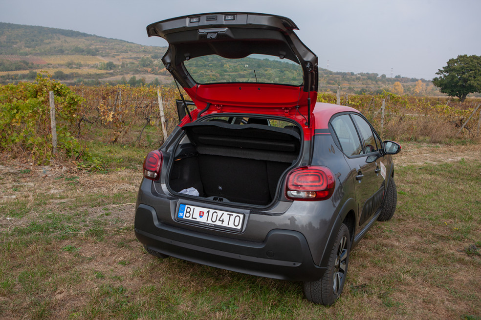 Citroen C3 - batožinový priestor