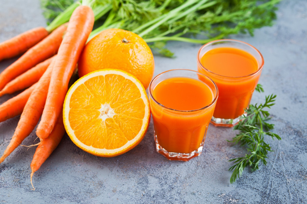 mrkvovo-pomarančový džús