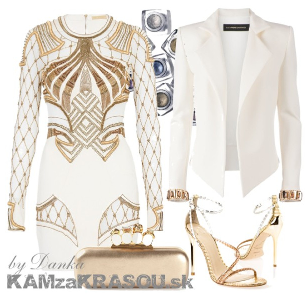 bielo-zlaté šaty