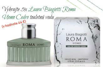 Vyhrajte 5x Laura Biagiotti Roma Uomo Cedro toaletnú vodu (40 ml)
