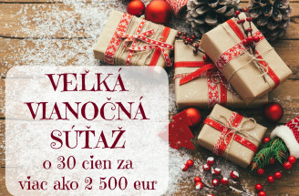 Veľká vianočná súťaž na KAMzaKRASOU.sk o 30 cien v hodnote 2500 €