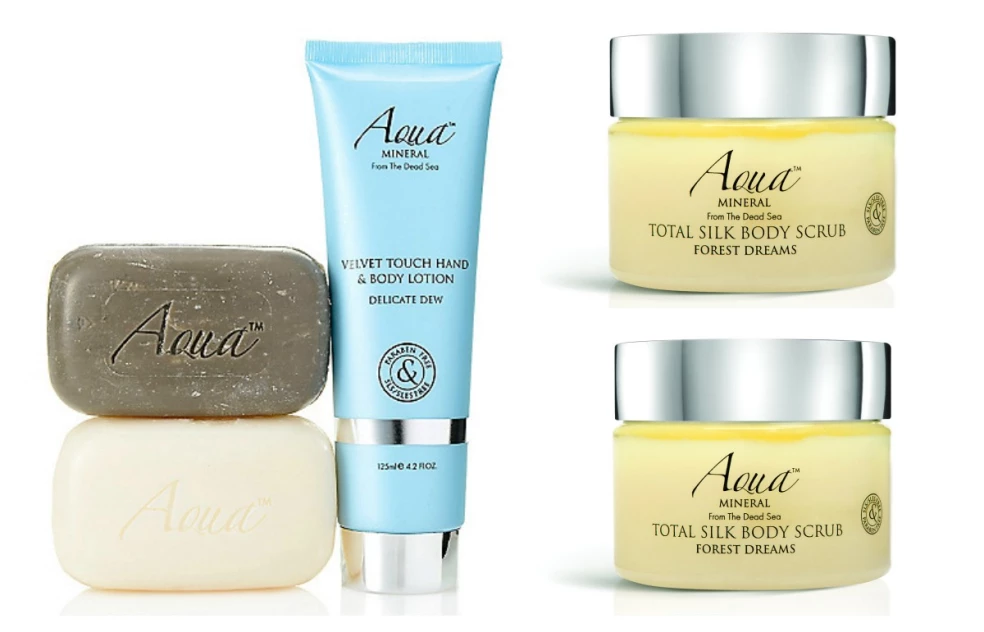aqua mineral telová starostlivosť mydlo peeling mlieko