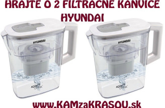 Hrajte o 2 filtračné kanvice Hyundai Aqua Optima