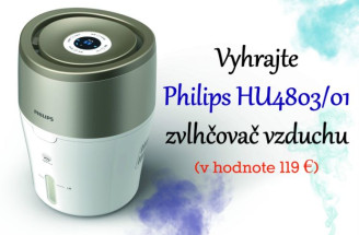 Vyhrajte Philips zvlhčovač vzduchu HU4803/01 (v hodnote 119 €)