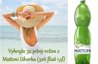 Vyhrajte 3x pitný režim s Mattoni Uhorka (3x6 fliaš 1,5l)