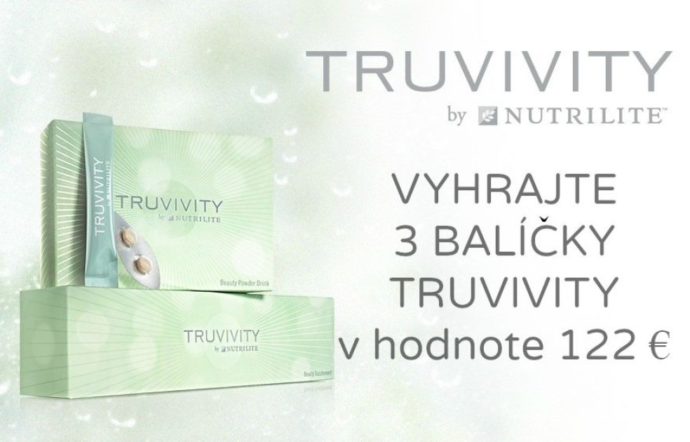 Hrajte o 3 balíčky AMWAY TRUVIVITY - novinku na poli nutrikozmetiky (v hodnote 122 €)