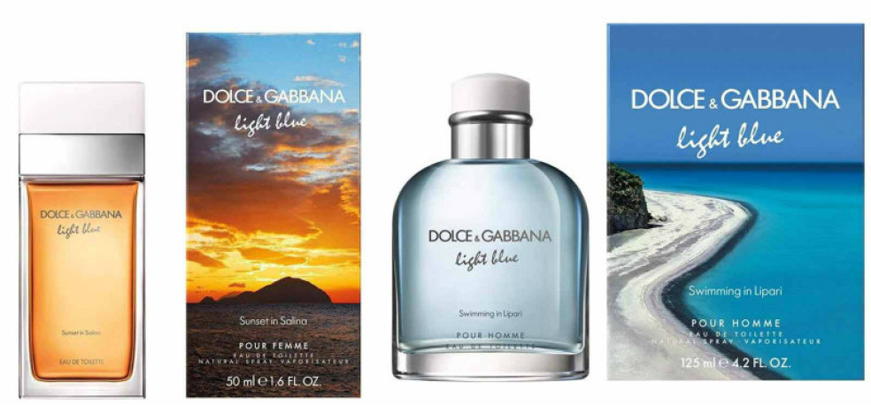 Dolce&Gabbana Light Blue Sunset in Salina a Swimming in Lipari