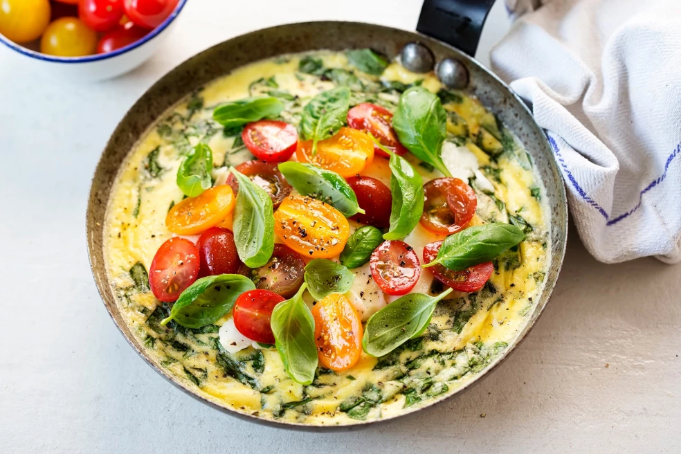 recept na omeletu bez vajíčok
