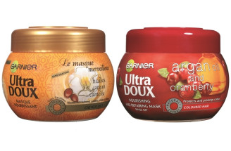 GARNIER Ultra Doux vyživujúce masky na vlasy