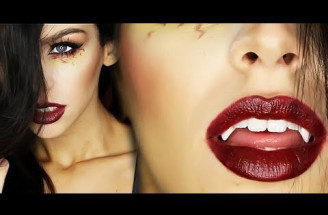 Upírsky make-up na halloween
