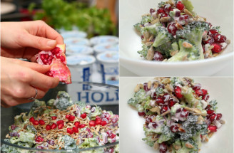 Recept: Brokolicový šalát s granátovým jablkom