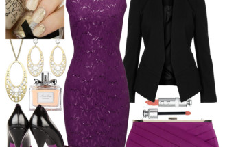 Jednoduché purpurové šaty