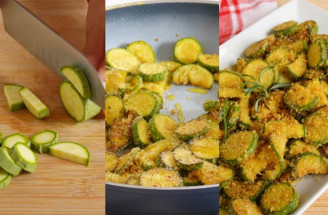 ZUCCHINE SABBIOSE: Chrumkavé cuketové kúsky s parmezánom z panvičky