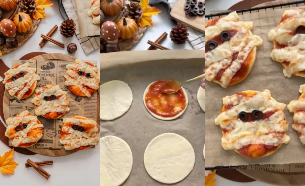 Halloweenske mini pizze