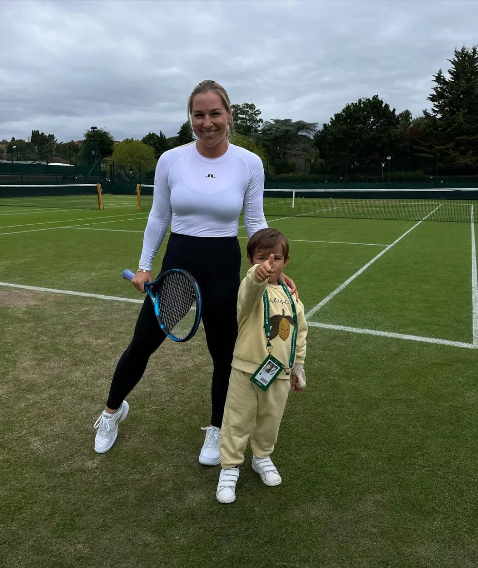 Dominika Cibulková so synom Jakubkom