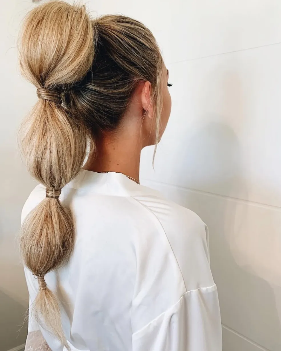 bubble ponytail na svadbu