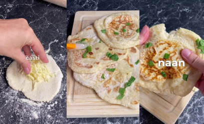 Indický chlieb naan plnený syrom – recept z 5 surovín bez kysnutia