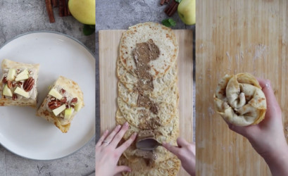 Recept na chutnú palacinkovú roládu so zdravým tofu krémom