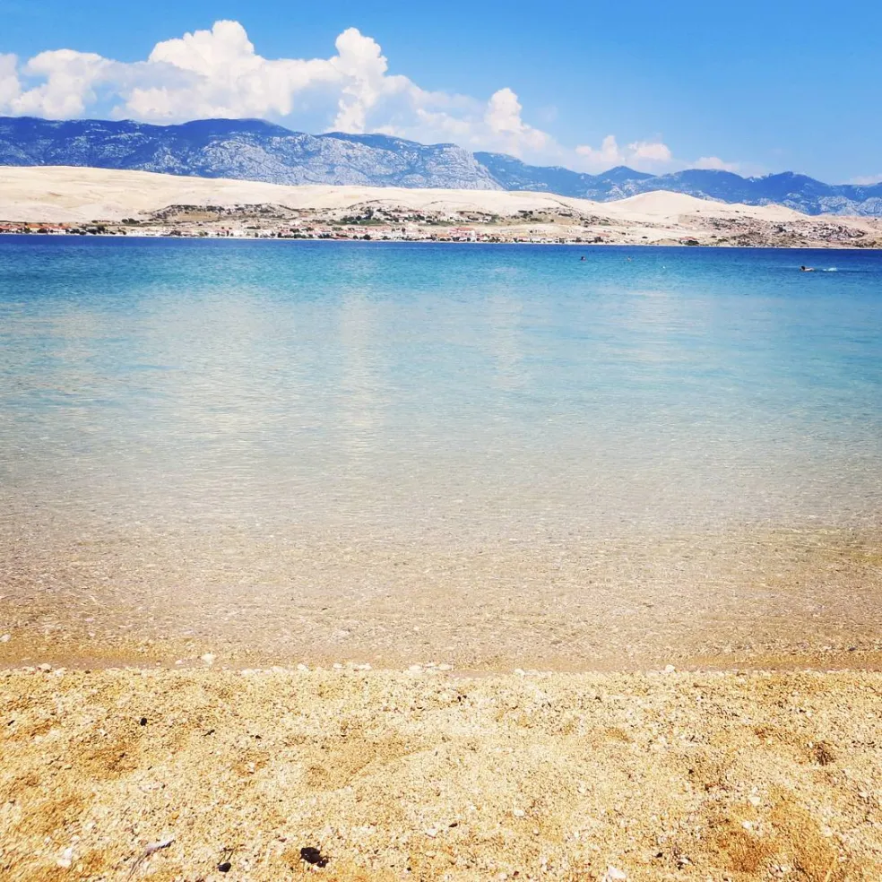Čista plaža, ostrov Pag