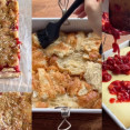 Koláč z croissantov s tvarohom a jahodami: Sladké spojenie croissantov, cheesecaku a jahôd