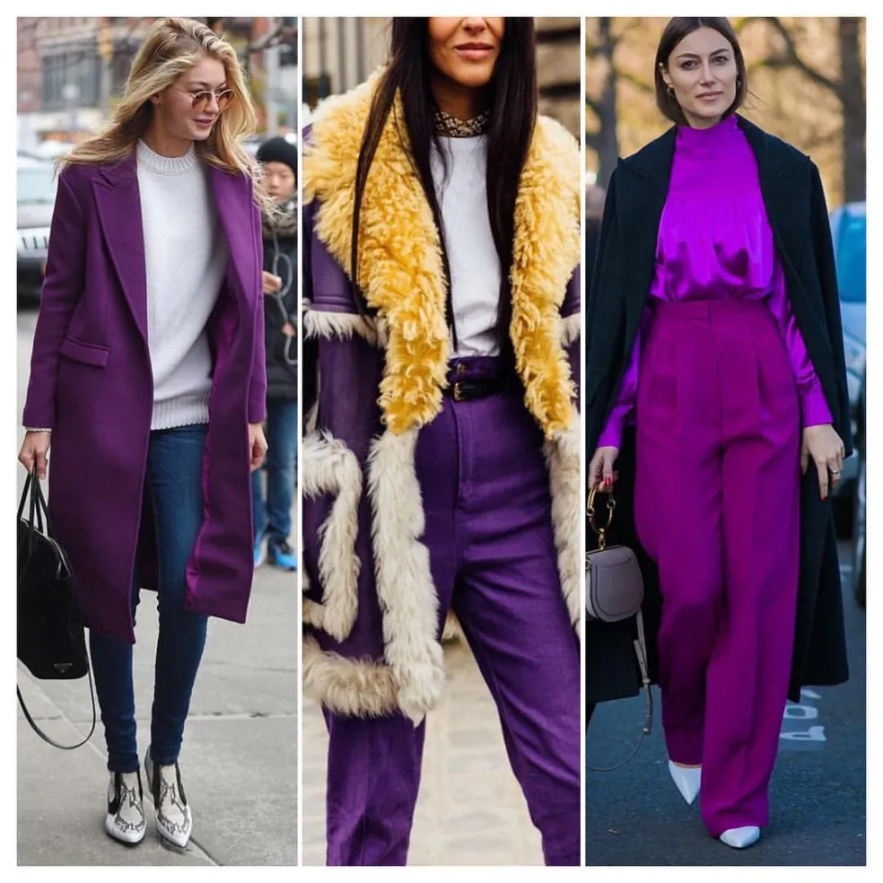 fialové outfity
