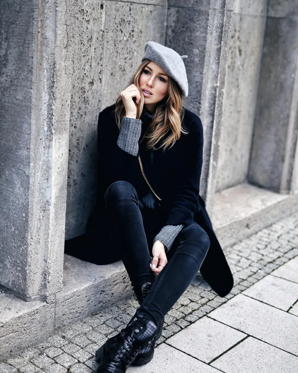 sivá baretka