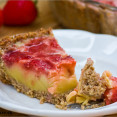 Recept na jahodový koláč s kokosovým pudingom