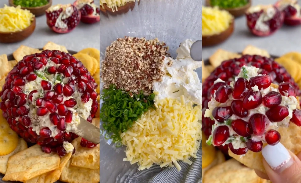 Recept na syrovú guľu s granátovým jablkom