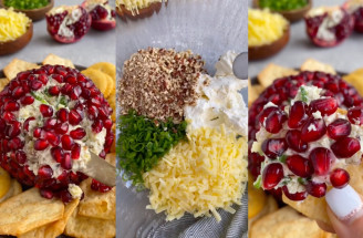 Chcete zapôsobiť na návštevu? Recept na syrovú guľu s granátovým jablkom je ten pravý!