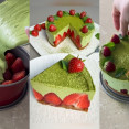 Nepečená matcha torta s Lotus sušienkami a jahodami podľa Kvetky Horváthovej