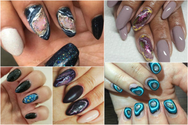 Geode nails – dychberúce nechtové kreácie, ktoré vás očaria