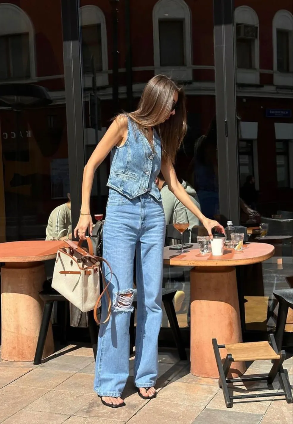 letná vesta outfit