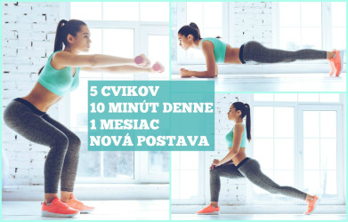 5 cvikov, 10 minút denne a za mesiac máme kompletne vyformované telo