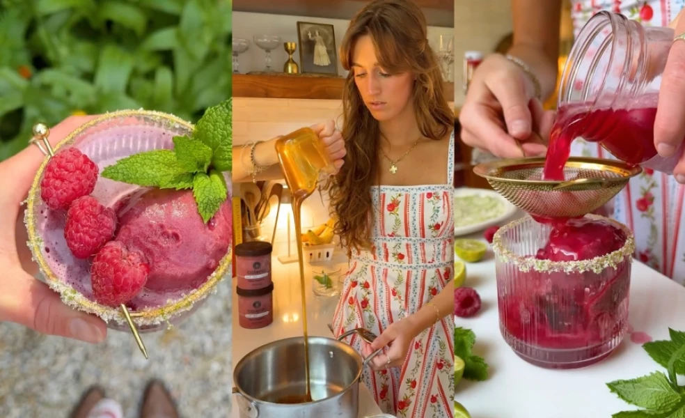 recept na malinový mocktail