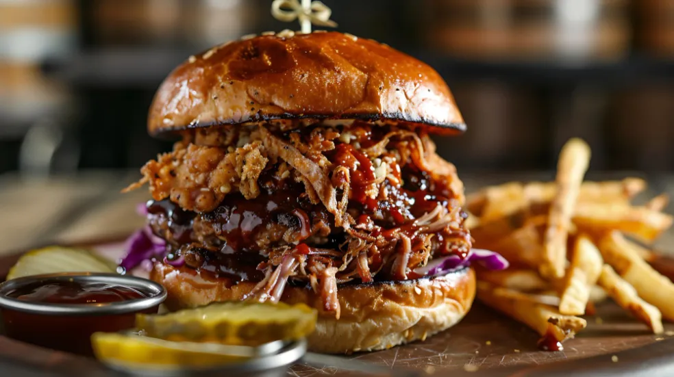 pulled pork burger