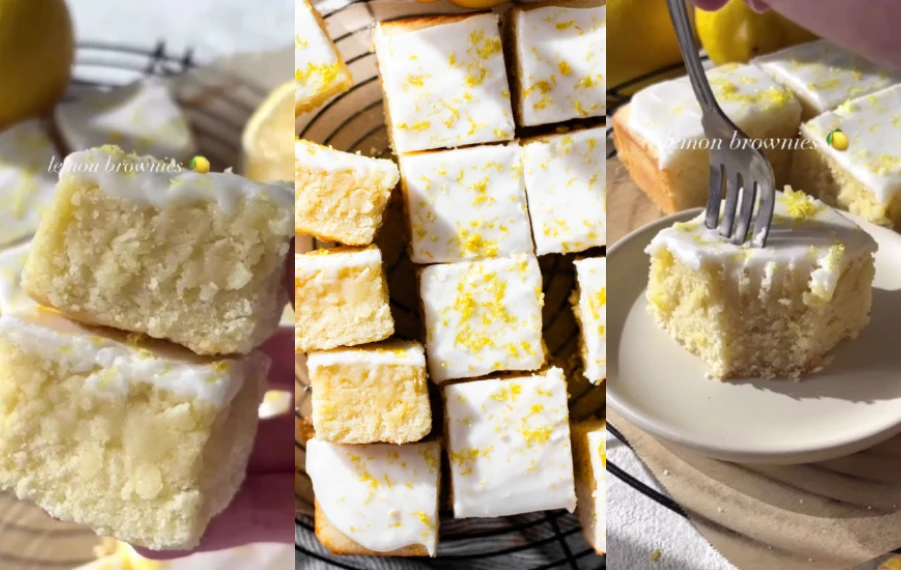 citrónové brownies