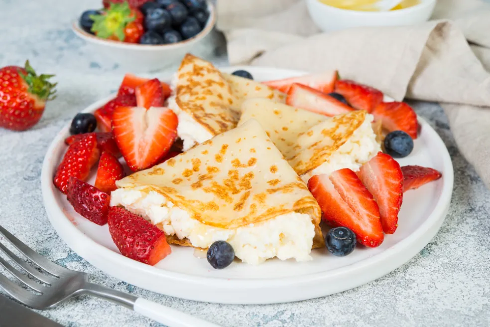 heesecake palacinky s jahodami