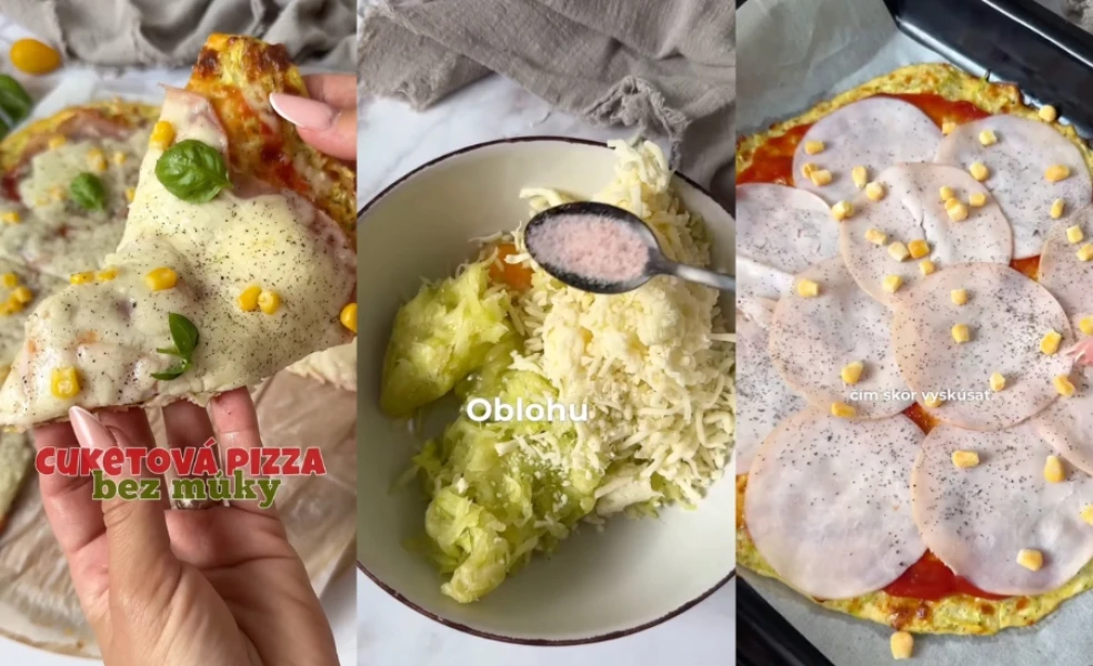 cuketová pizza bez múky