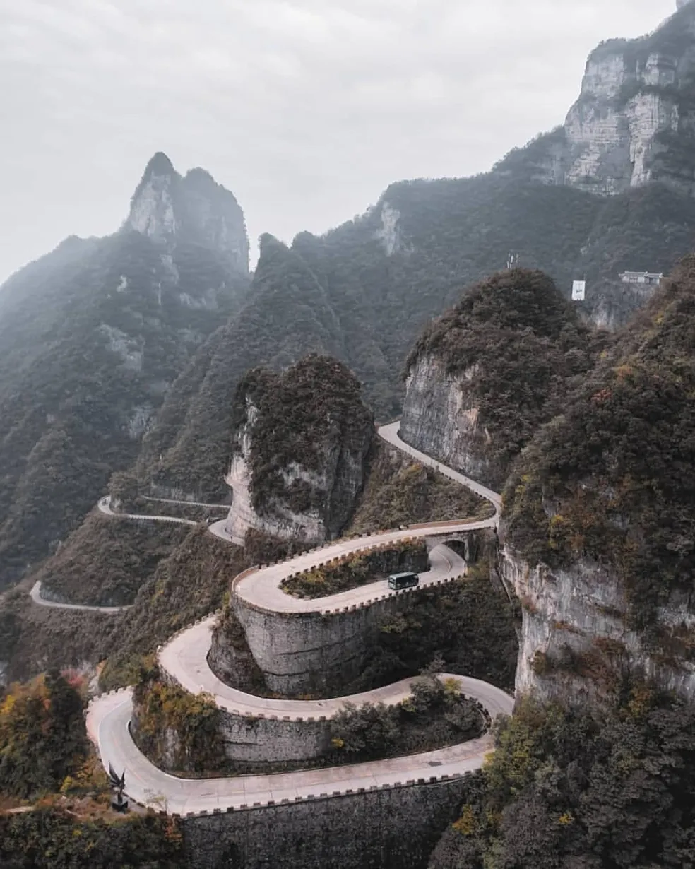 Horská cesta Tianmen, Čína
