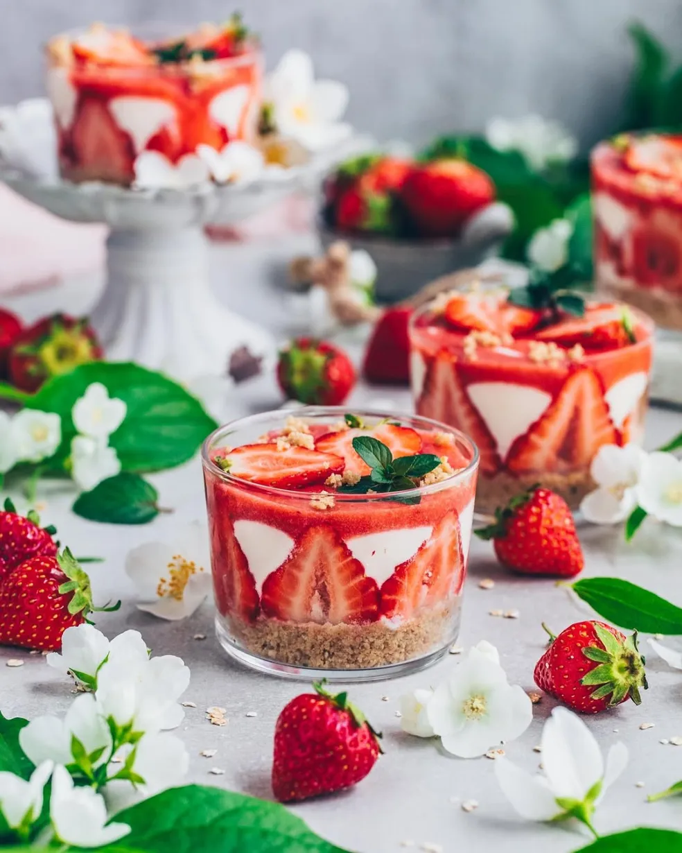 jahodový cheesecake