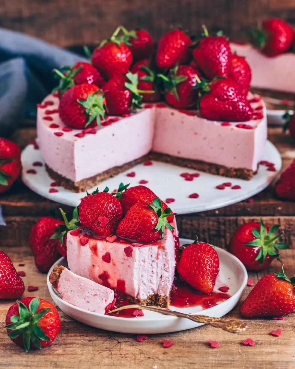 jahodový cheesecake