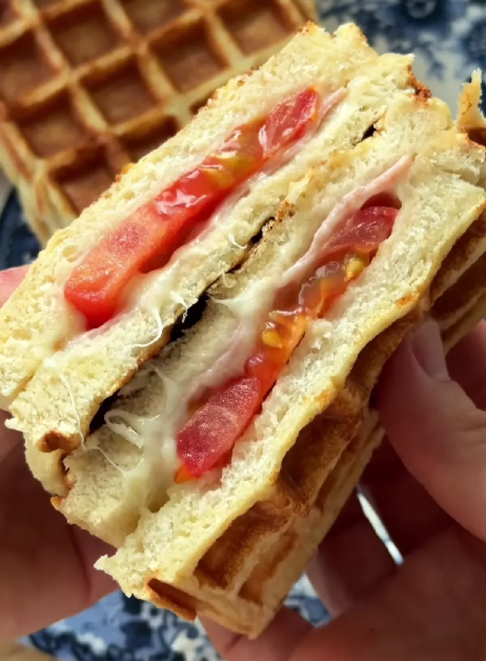 vajíčkový toast z vafľovača