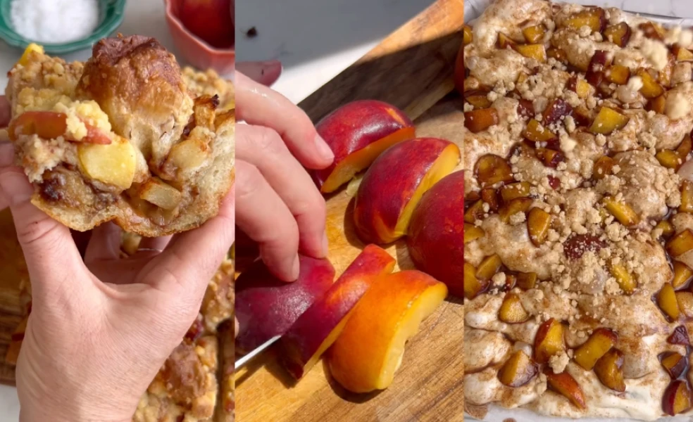 broskyňová focaccia