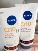 TEST: Nivea Q10 spevňujúce energizujúce telové sérum a spevňujúci krém na krk a dekolt