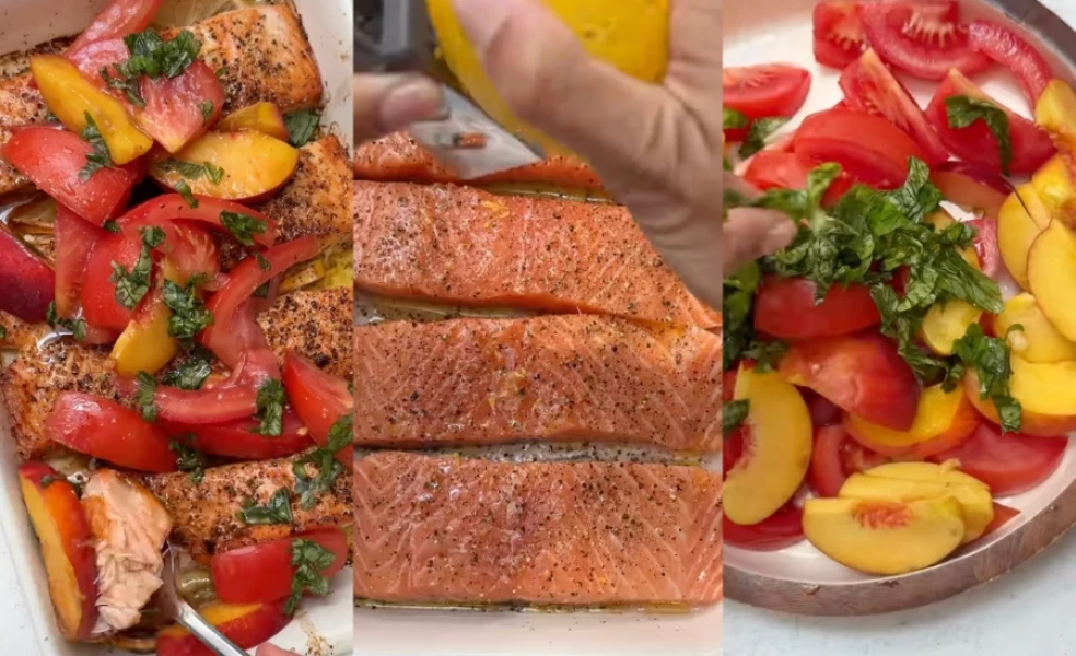 recept na pečeného lososa