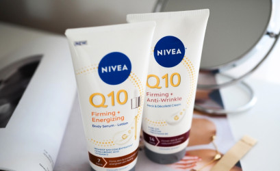 TEST: Nivea Q10 spevňujúce energizujúce telové sérum a spevňujúci krém na krk a dekolt