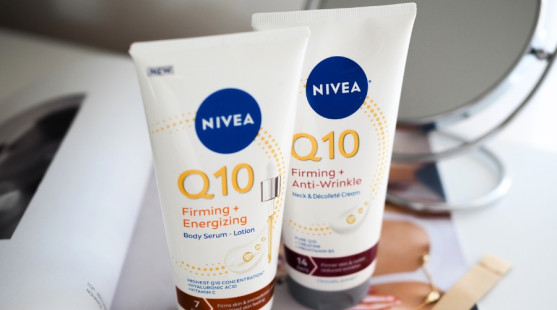 TEST: Nivea Q10 spevňujúce energizujúce telové sérum a spevňujúci krém na krk a dekolt