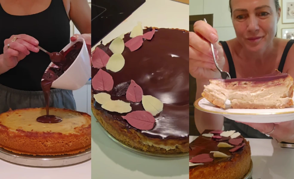 gaštanový cheesecake
